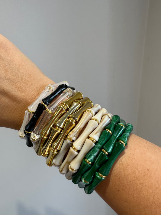 Bamboo stretch bracelets